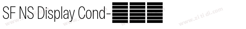 SF NS Display Cond字体转换